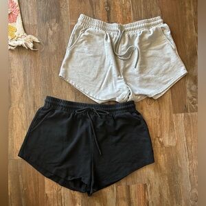 Set of black and gray comfy shorts
